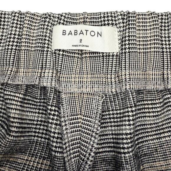 Aritzia Babaton Conan Pull On Plaid Crop Pant Size 2 - Picture 5 of 8